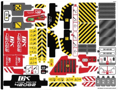 LEGO onderdeel Sticker Sheet for Set 42082 - (38739/6227119) (42082stk01)