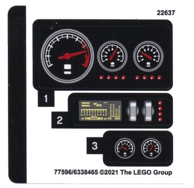 LEGO onderdeel Sticker Sheet for Set 42127 - (77596/6338465) (42127stk01)