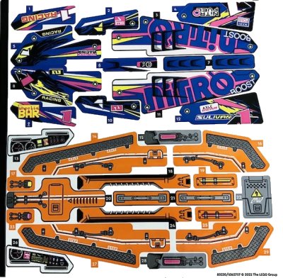 LEGO onderdeel Sticker Sheet for Set 42140 - (80230/6362707) (42140stk01)