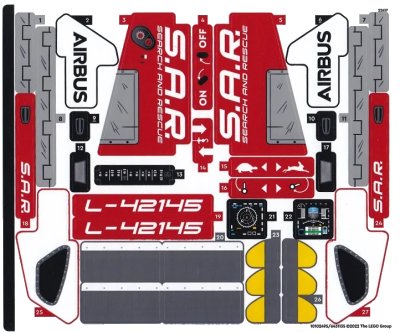 LEGO onderdeel Sticker Sheet for Set 42145, Sheet 1 - (10102495/6431135) (42145stk01)