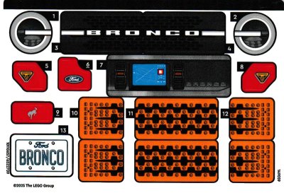 LEGO part Sticker Sheet for Set 42213 - (10110657/6522709) (42213stk01)