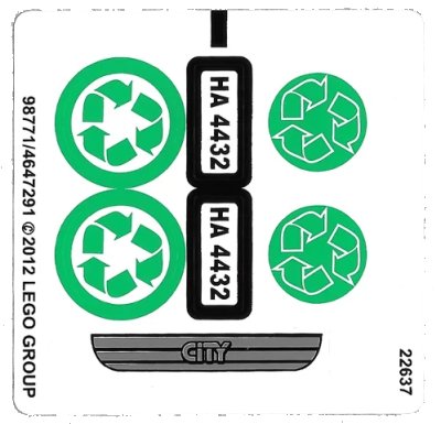 LEGO onderdeel Sticker Sheet for Set 4432 - (98771/4647291) (4432stk01)