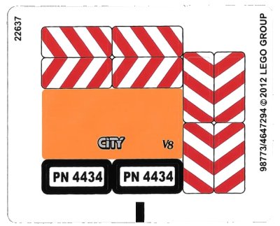 LEGO onderdeel Sticker Sheet for Set 4434 - (98773/4647294) (4434stk01)