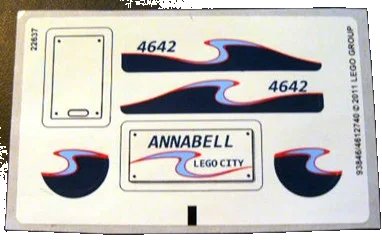 LEGO onderdeel Sticker Sheet for Set 4642 - (93846/4612740) (4642stk01)