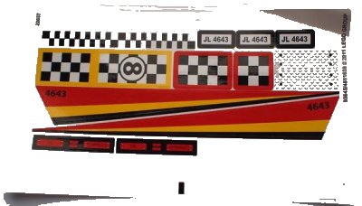 LEGO onderdeel Sticker Sheet for Set 4643 - (93645/4611638) (4643stk01)
