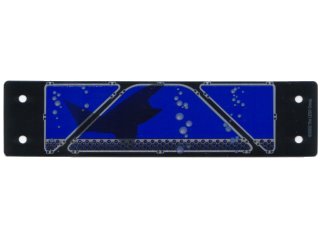 LEGO part Plastic Part for Set  4795 - Black Rectangle with Bubbles and Blue Underwater Windows Pattern (4795pls01a)