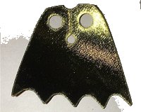 LEGO onderdeel Minifigure Cape Cloth, Scalloped 5 Points (Batman) - Traditional Starched Fabric, Gold and Black Sides 56630pb02