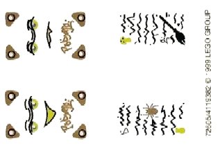 LEGO onderdeel Sticker Sheet for Set 5962 - (72605/4119382) (5962stk01)