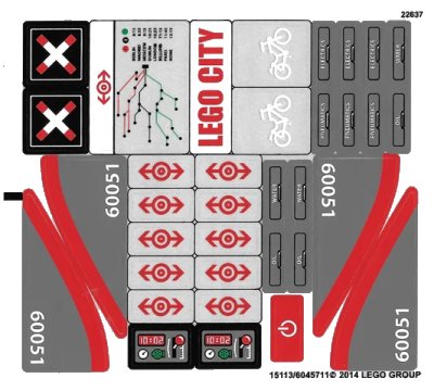 LEGO onderdeel Sticker Sheet for Set 60051 - (15113/6045711) (60051stk01)