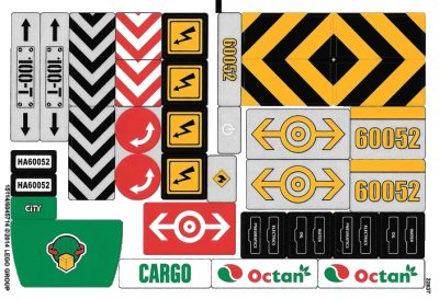 LEGO onderdeel Sticker Sheet for Set 60052 - (15114/6045714) (60052stk01)