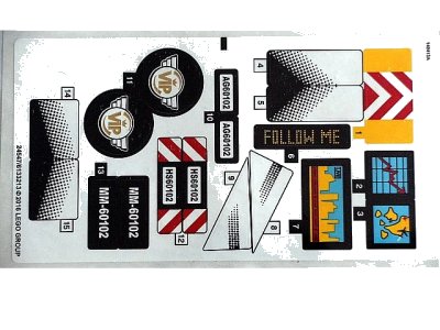 LEGO onderdeel Sticker Sheet for Set 60102 - North American Version - (24547/6133213) (60102stk01b)