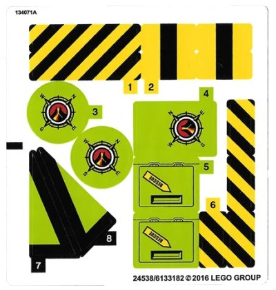 LEGO onderdeel Sticker Sheet for Set 60123 - (24538/6133182) (60123stk01)