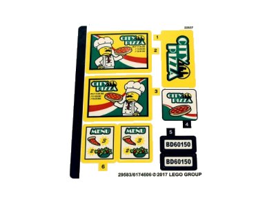 LEGO onderdeel Sticker Sheet for Set 60150 - (29583/6174606) (60150stk01)