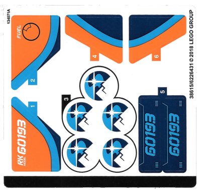 LEGO onderdeel Sticker Sheet for Set 60193 - (38615/6226431) (60193stk01)