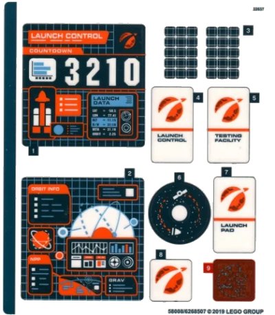 LEGO onderdeel Sticker Sheet for Set 60228 - (58008/6268507) (60228stk01)