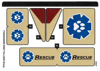 LEGO part Sticker Sheet for Set 60302 - (77932/6340589) (60302stk01)