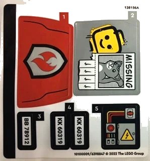 LEGO onderdeel Sticker Sheet for Set 60319 - (10100009/6398847) (60319stk01)