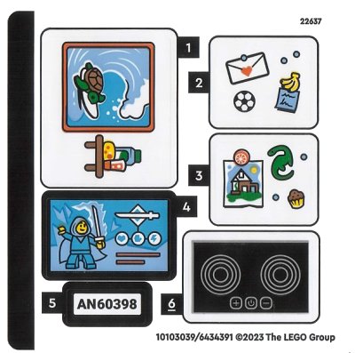 LEGO onderdeel Sticker Sheet for Set 60398 - (10103039/6434391) (60398stk01)