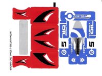 LEGO part Sticker Sheet for Set 6111 - Sheet 1, Blue Renegade and Road Hero (56784/4297580) 6111stk01