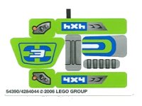 LEGO part Sticker Sheet for Set 6111 - Sheet 2, Fat Trax (54390/4284044) 6111stk02