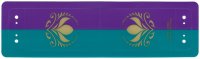 LEGO onderdeel Plastic Canopy with Purple and Dark Turquoise Stripes and Arendelle Crest Flowers Pattern 61862
