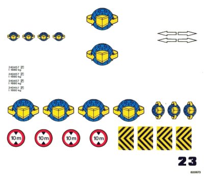 LEGO onderdeel Sticker Sheet for Set 6542 - (820673) (6542stk01)