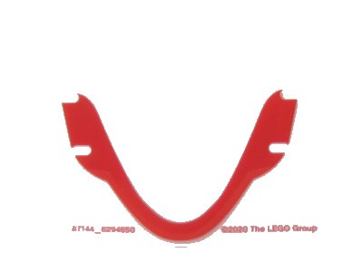 LEGO part Plastic Windscreen with Red Border (67144)