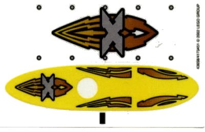 LEGO onderdeel Sticker Sheet for Set 6736 - (43658/4173451) (6736stk01)