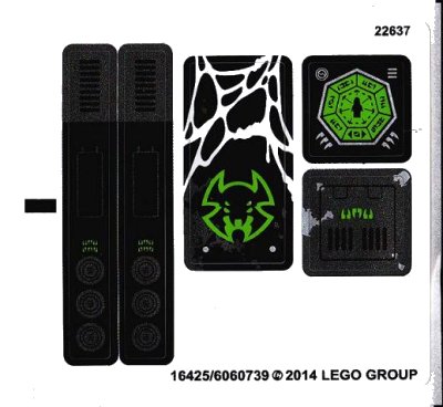 LEGO part Sticker Sheet for Set 70130 - (16425/6060739) (70130stk01)