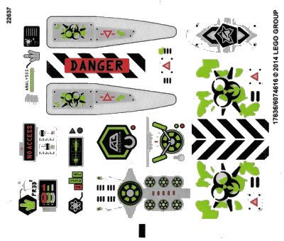 LEGO onderdeel Sticker Sheet for Set 70163 - (17636/6074616) (70163stk01)