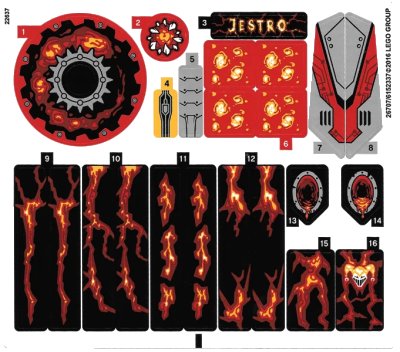 LEGO onderdeel Sticker Sheet for Set 70323 - (26707/6152337) (70323stk01)