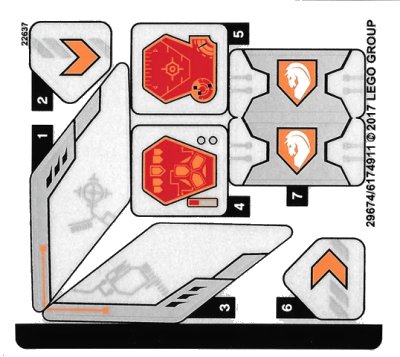 LEGO onderdeel Sticker Sheet for Set 70348 - (29674/6174911) (70348stk01)