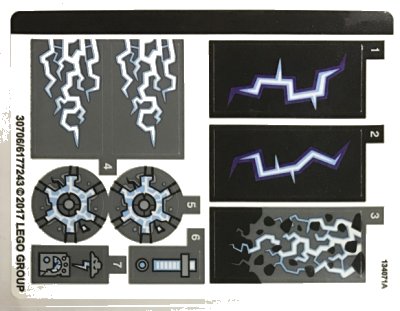 LEGO onderdeel Sticker Sheet for Set 70352 - (30706/6177243) (70352stk01)