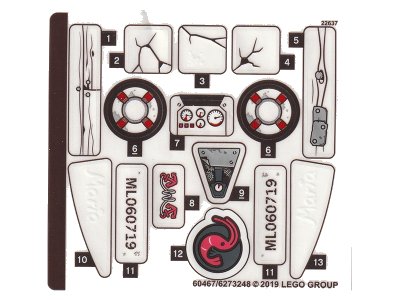 LEGO onderdeel Sticker Sheet for Set 70419 - (60467/6273248) (70419stk01)