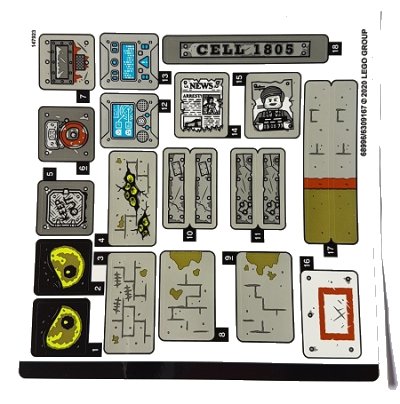 LEGO part Sticker Sheet for Set 70435 - (68996/6309167) (70435stk01)