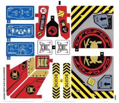 LEGO onderdeel Sticker Sheet for Set 70596 - Sheet 1 (26326/6147788) (70596stk01)
