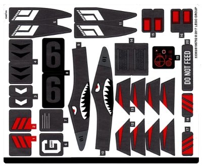 LEGO onderdeel Sticker Sheet for Set 70613 - (33393/6186792) (70613stk01)