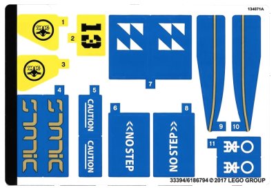 LEGO onderdeel Sticker Sheet for Set 70614 - (33394/6186794) (70614stk01)