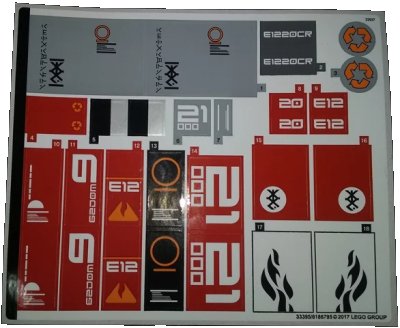 LEGO onderdeel Sticker Sheet for Set 70615 - (33395/6186795) (70615stk01)