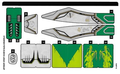 LEGO onderdeel Sticker Sheet for Set 70641 - (37248/6217070) (70641stk01)