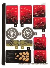 LEGO part Sticker Sheet for Set 70653 - (38870/6227793) 70653stk01