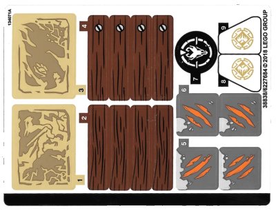 LEGO onderdeel Sticker Sheet for Set 70655 - (38838/6227684) (70655stk01)