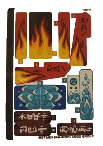 LEGO onderdeel Sticker Sheet for Set 70667 - (46371/6249644) (70667stk01)