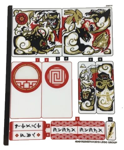 LEGO onderdeel Sticker Sheet for Set 70670 - (46481/6254574) (70670stk01)