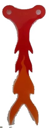 LEGO part Plastic Part for Set 70674 - Cobra Tongue with Red, Trans-Orange, and Trans-Red Flames Pattern 70674pls01b