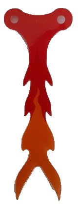 LEGO onderdeel Plastic Part for Set 70674 - Cobra Tongue with Red, Trans-Orange, and Trans-Red Flames Pattern (70674pls01b)