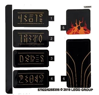 LEGO onderdeel Sticker Sheet for Set 70674 - (57922/6268356) (70674stk01)