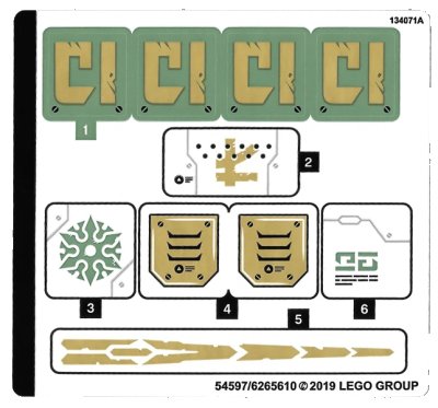 LEGO onderdeel Sticker Sheet for Set 70676 - (54597/6265610) (70676stk01)