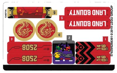 LEGO onderdeel Sticker Sheet for Set 70677 - (57929/6268361) (70677stk01)
