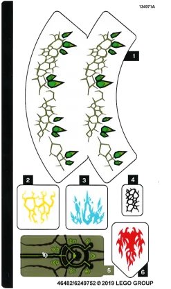 LEGO onderdeel Sticker Sheet for Set 70679 - (46482/6249752) (70679stk01)